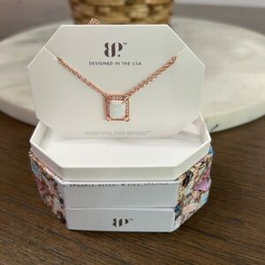 Rose Gold Necklace by bomp party. October 2025